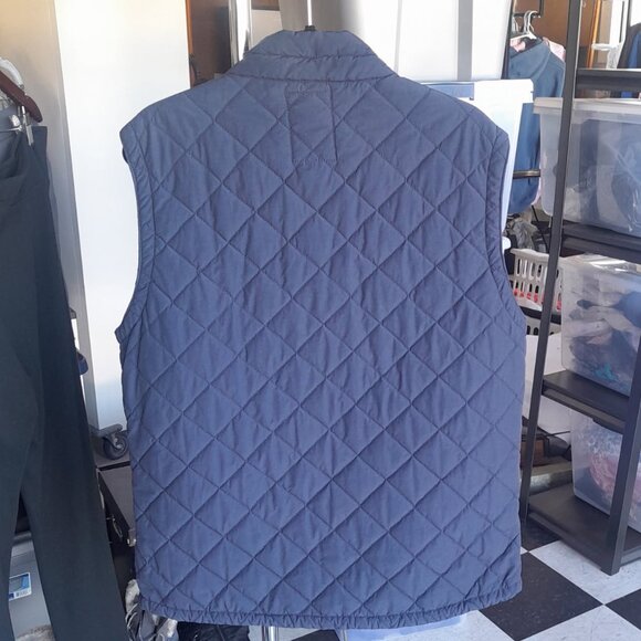 Relwen Quilted Vest Mens Large Diamond Puffer Snap Front Huckberry Navy Blue - Picture 2 of 9